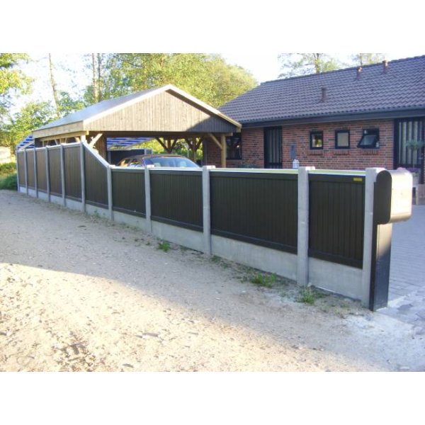 Lgtehegn trykimp. gran. sortmalet 189x120cm (150cm over jord)