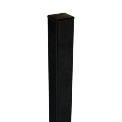 Pulverlakeret sort stlstolpe 4,5&times;4,5&times;186cm