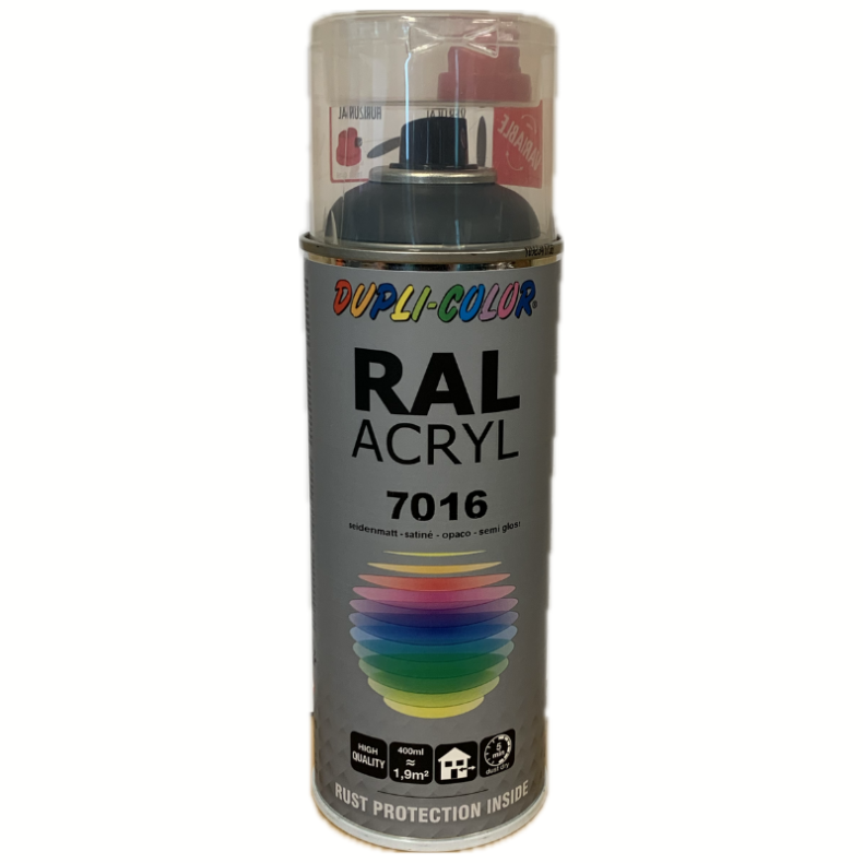 Spray til at male eventuelle lakskader: Ral 7016 antracitgr