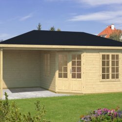 Stilling havehus med overdkning p 13,9m2 + 11m2 overdkning i ubehandlet tr