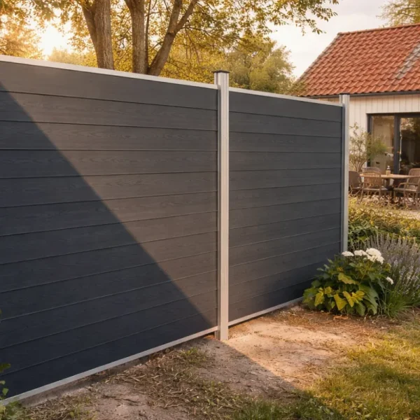 Stockholm komposithegn med aluminiumsstolper - S�lvklasse