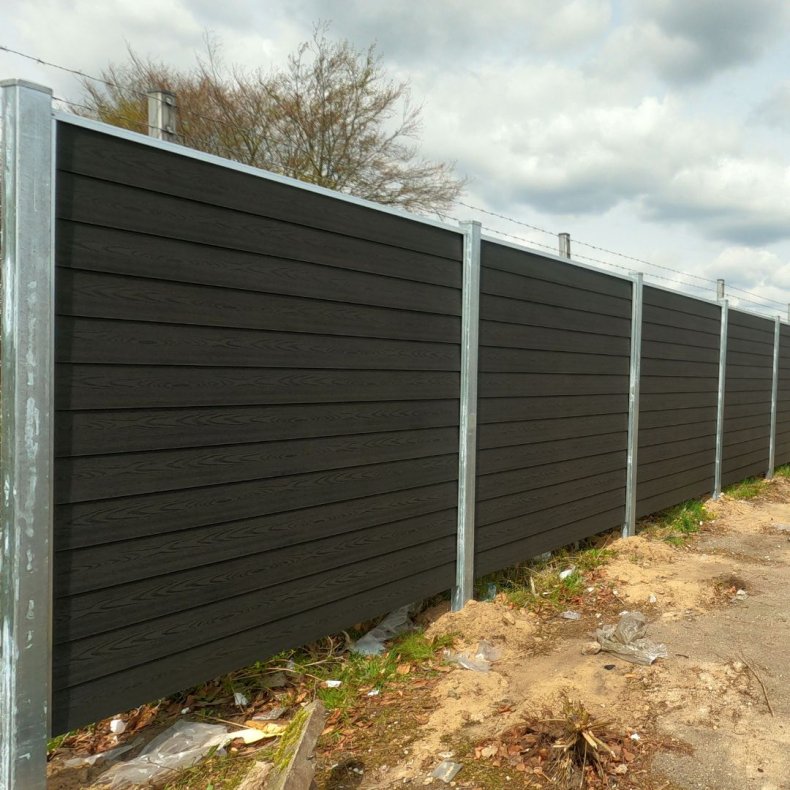 Stockholm komposithegn dobbeltklink med stlstolper &#150; Slvklasse