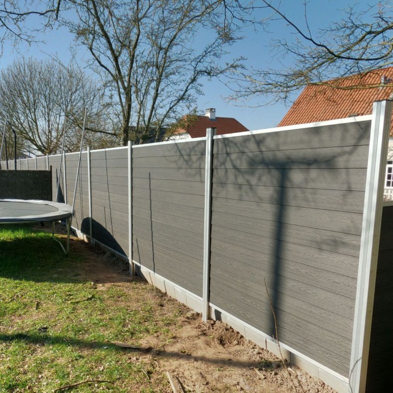 Stockholm komposithegn med alu stolper  - Slvklasse