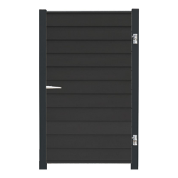 Stockholm pulverlakeret enkeltlge i komposit inkl. stolper 97cm i bredden x den valgte hjde