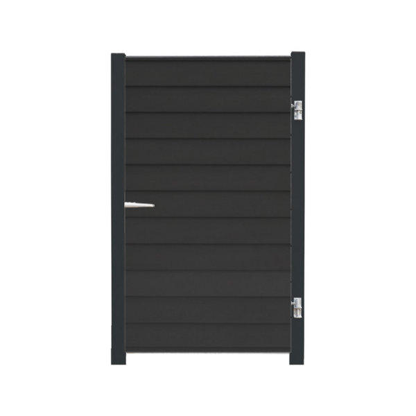 Stockholm pulverlakeret enkeltlge i komposit inkl. stolper 97cm i bredden x den valgte hjde