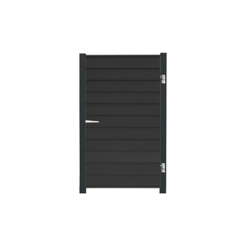 Stockholm pulverlakeret enkeltlge i komposit inkl. stolper 97cm i bredden x den valgte hjde