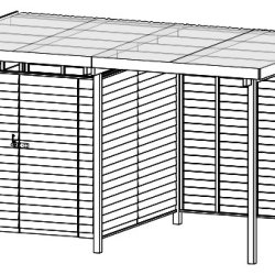 Bronzeklasse: Jmkiil redskabsskur model Stockholm 4,33m2 + 4,33m2 udhng