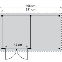 Bronzeklasse: Jmkiil redskabsskur model Stockholm 4,33m2 + 4,33m2 udhng