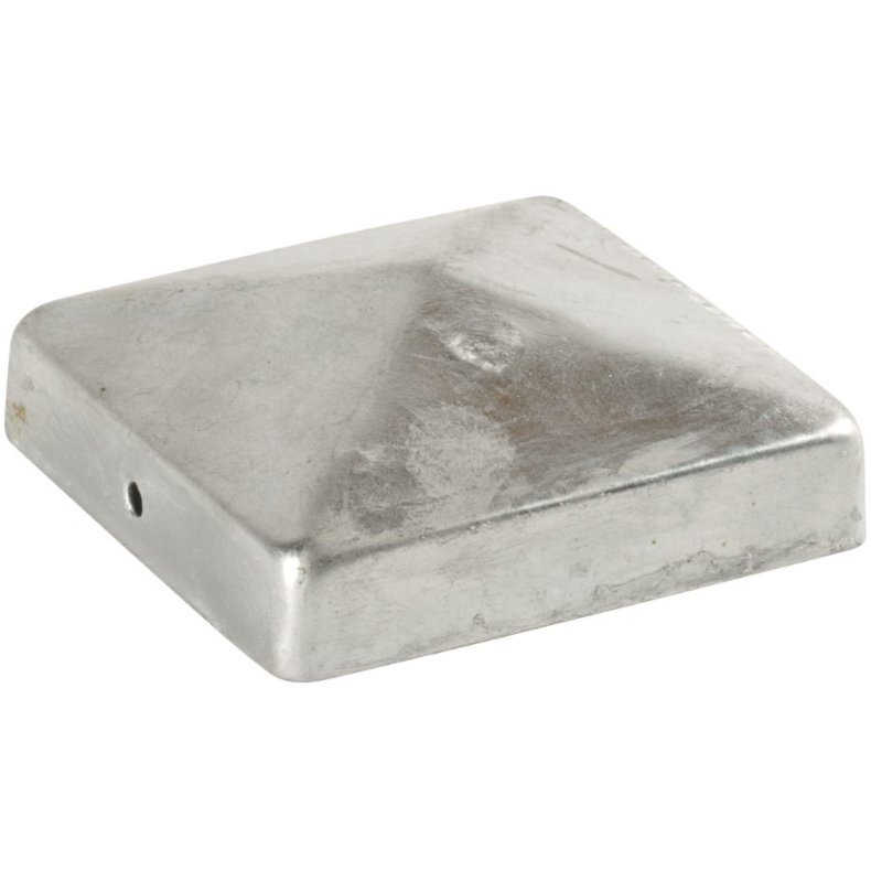 Stolpehat pyramide i 81x81mm varmgalvaniseret