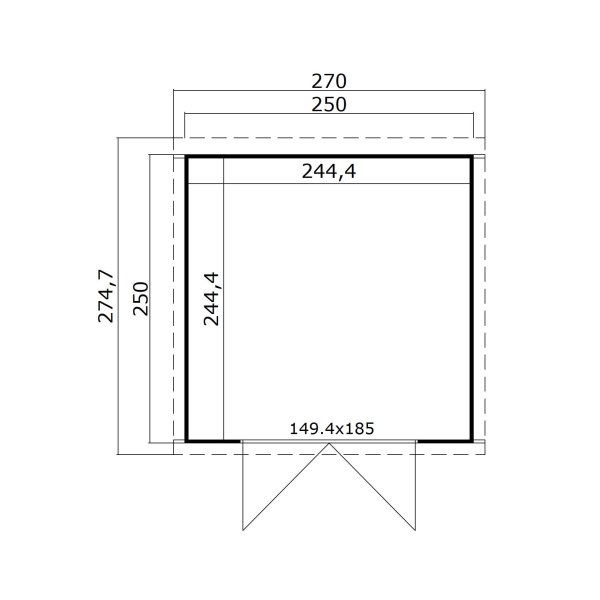 Svendborg havehus med dobbeltdr og fladt tag