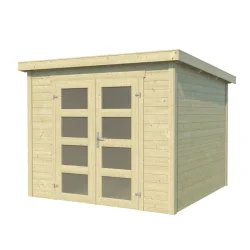 Svendborg havehus med dobbeltdr og fladt tag