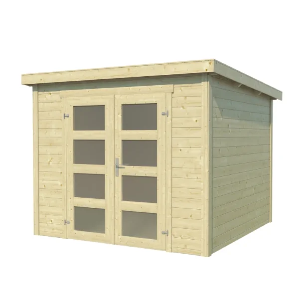 Svendborg havehus med dobbeltdr og fladt tag