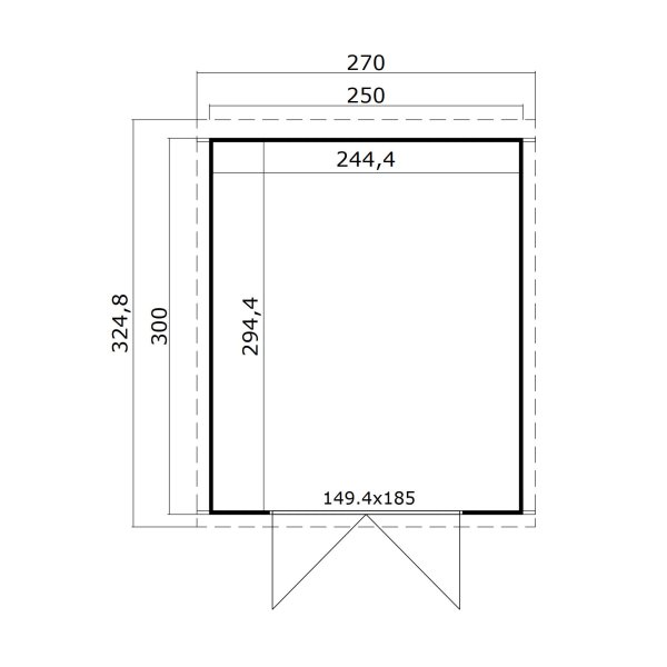 Svendborg havehus med dobbeltdr og fladt tag