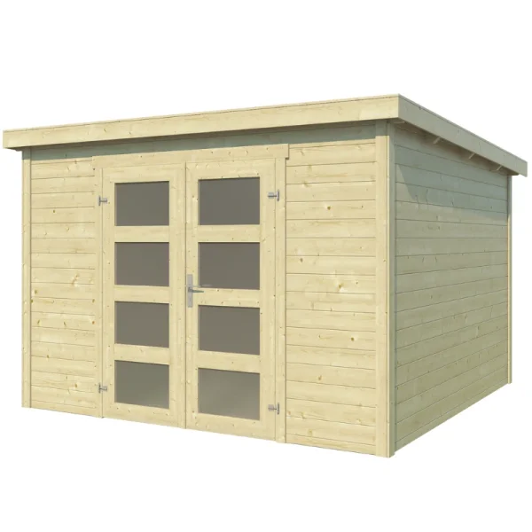 Svendborg havehus med dobbeltdr og fladt tag