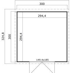 Svendborg havehus med dobbeltdr og fladt tag