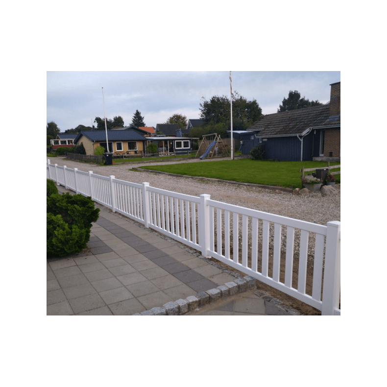 PVC tremmehegn med brede stave i 180x80cm 