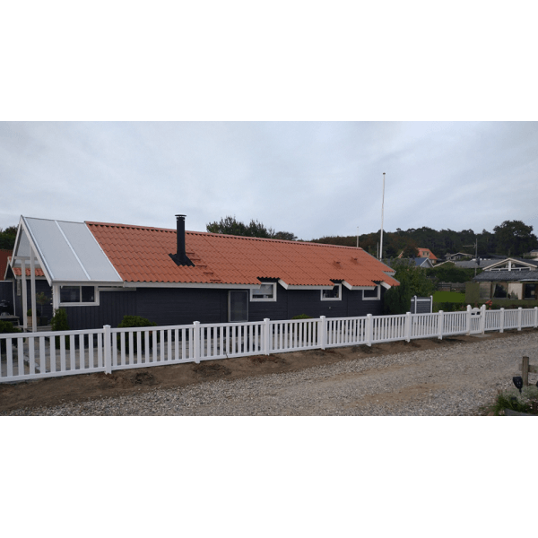 PVC Tremmehegn med brede stave i 180x80cm (BxH)