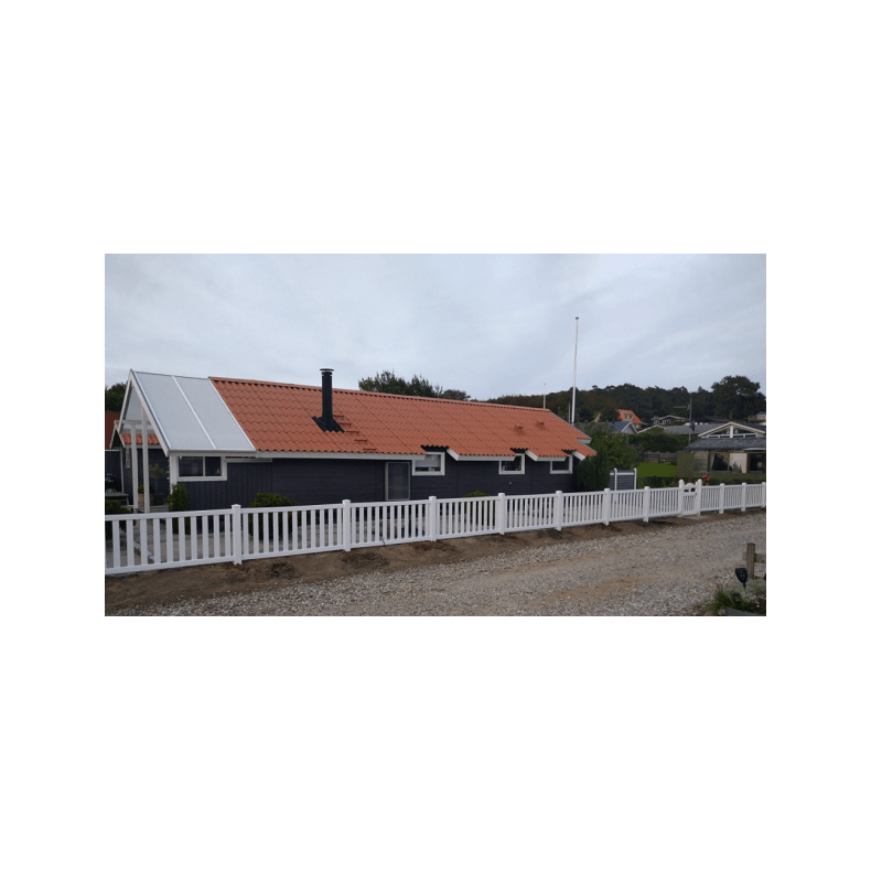 PVC tremmehegn med brede stave i 180x80cm 