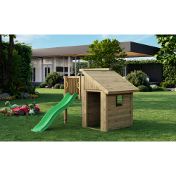 Tibalu leget�rn trykimpr�gneret med gr�n rutsjebane