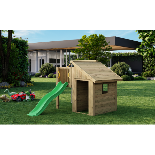 Tibalu leget�rn trykimpr�gneret med gr�n rutsjebane