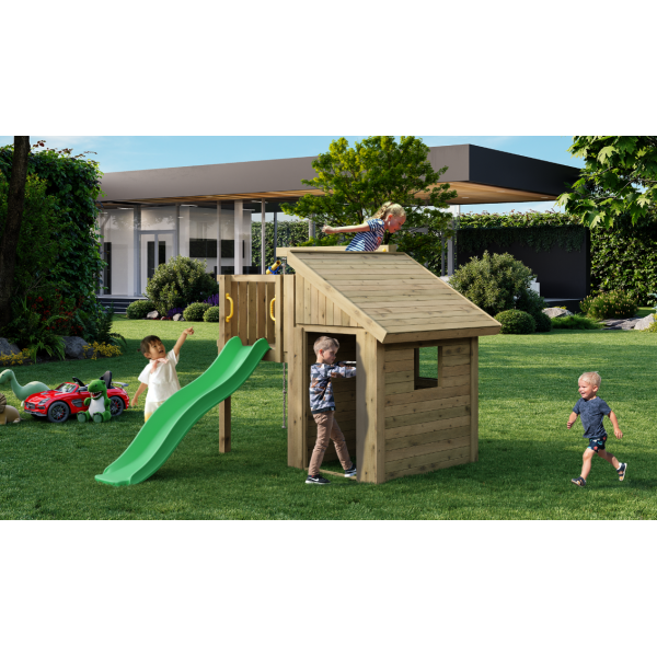 Tibalu leget�rn trykimpr�gneret med gr�n rutsjebane