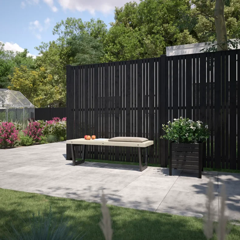 PLUS Tangent terrassehegn med trstolper - Guldklasse