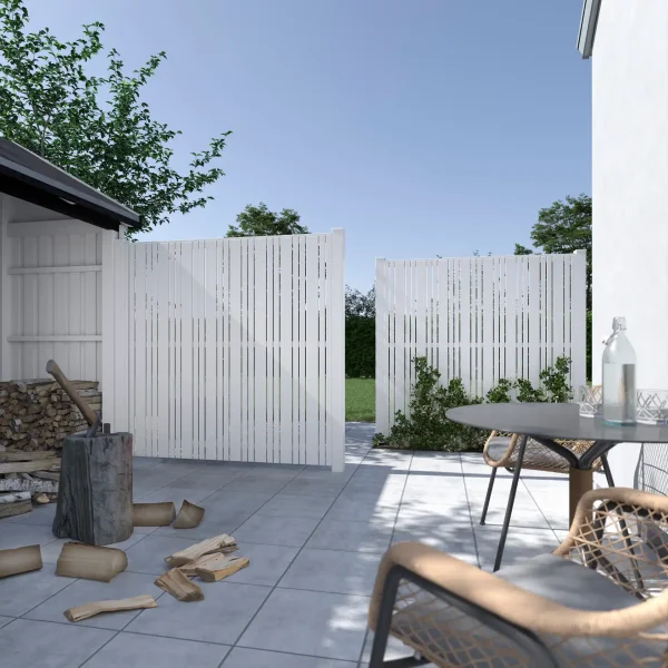 Tangent terrassehegn i hvid 180x140cm (BxH)