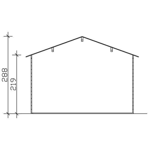 Tirslund havehus i ubehandlet p 9,5m2 + udhng