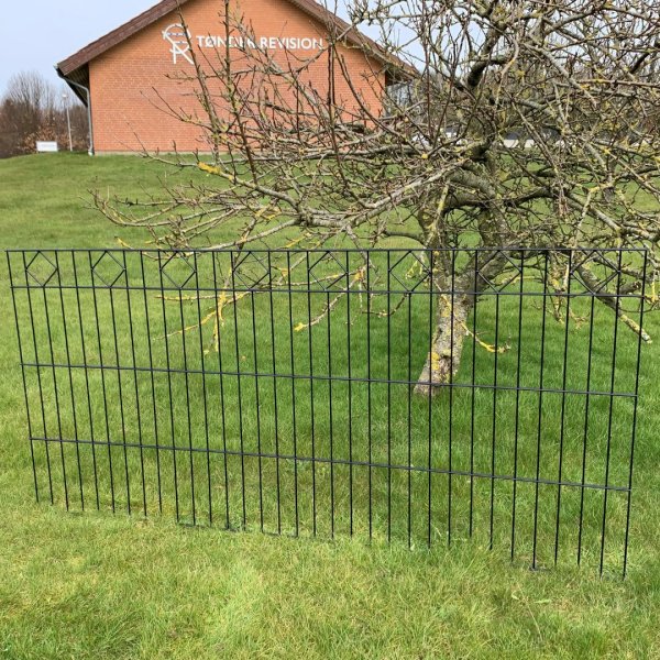 Tisvilde panelhegn 200x95 cm  sort dekorhegn med elegant design