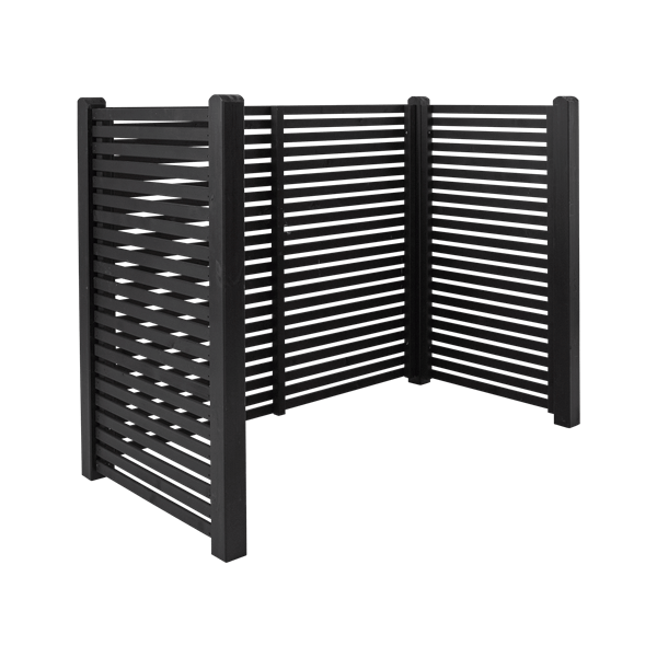 Tokyo skraldespandsskjuler i sort 2x240L 