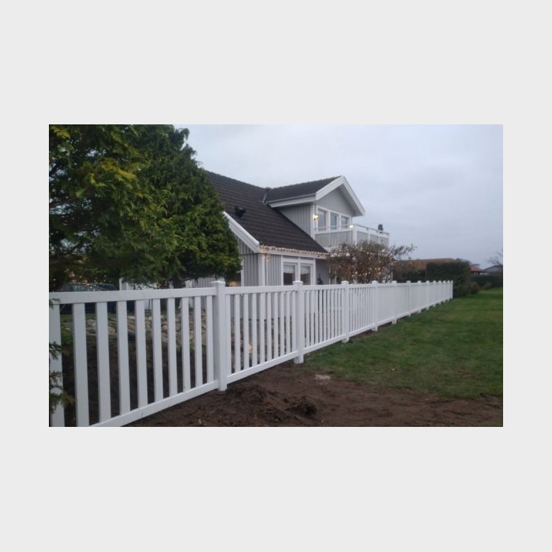 PVC tremmehegn med brede stave i 180x100cm