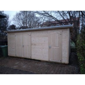 Tylstrup model 3 redskabsskur i ubehandlet p 14,6m2