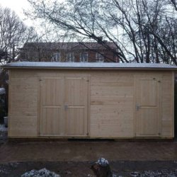 Tylstrup model 3 redskabsskur i ubehandlet p 14,6m2