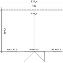 Ubby 300 redskabsskur / havehus i ubehandlet p 13,9m2