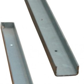 Galvaniseret vgbeslag/Uskinne i lsvgt til lige hegn 120cm