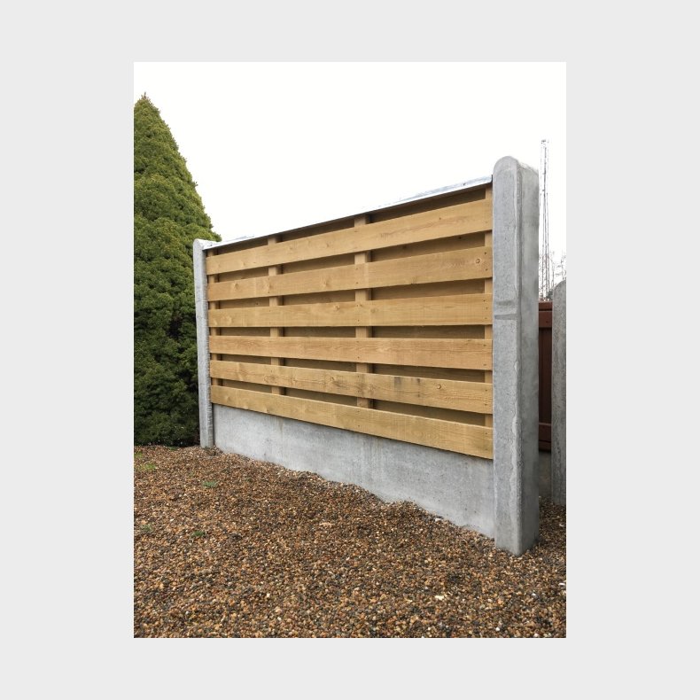 Vandret brddehegn i grnt trykimprgneret gran 189x60cm (90cm over jord)