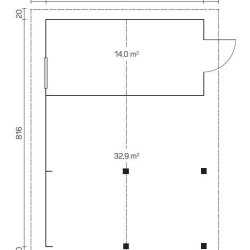 Varde dobbeltcarport med skur (70mm godstykkelse)