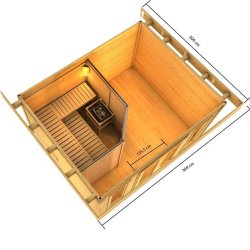 Vasa saunahytte i ubehandlet p 11,4m2