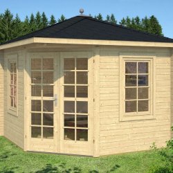 Vejen 5-kantet pavillon i ubehandlet tr p 7,3m2