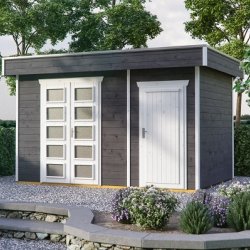 Vellerup redskabsskur model 2 i skifergr p 9,5m2