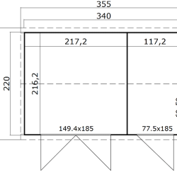 Vesterlund redskabsskur i ubehandlet p 7,27m2