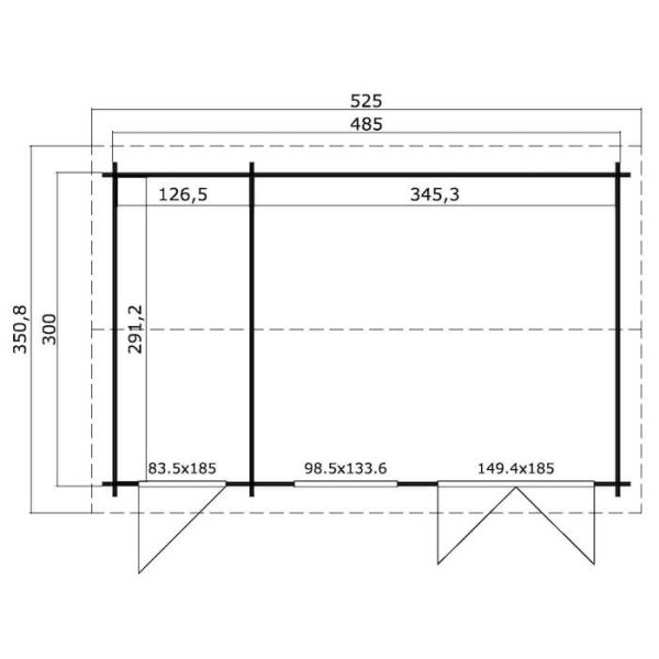 Vestervig havehus i ubehandlet p 13,87m2