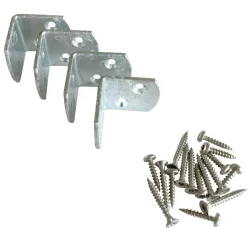 Vinkel hegnsbeslag 4 stk. varmgalvaniseret