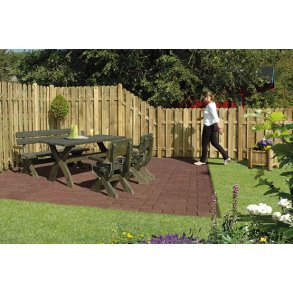 Vitoria budget plankehegn i trykimpr�gneret 180x180cm (BxH)