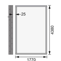 Volstrup model 5 redskabsskur til montage op ad husmur i ubehandlet p 8m2