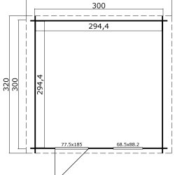 Wien klassisk bjlkehytte med 28mm bjlker