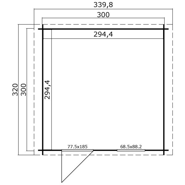 Wien klassisk bjlkehytte med 28mm bjlker