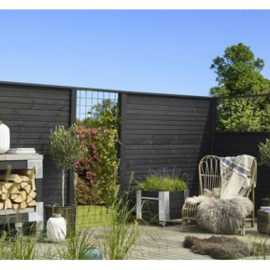 Plus plank grundmalet sort