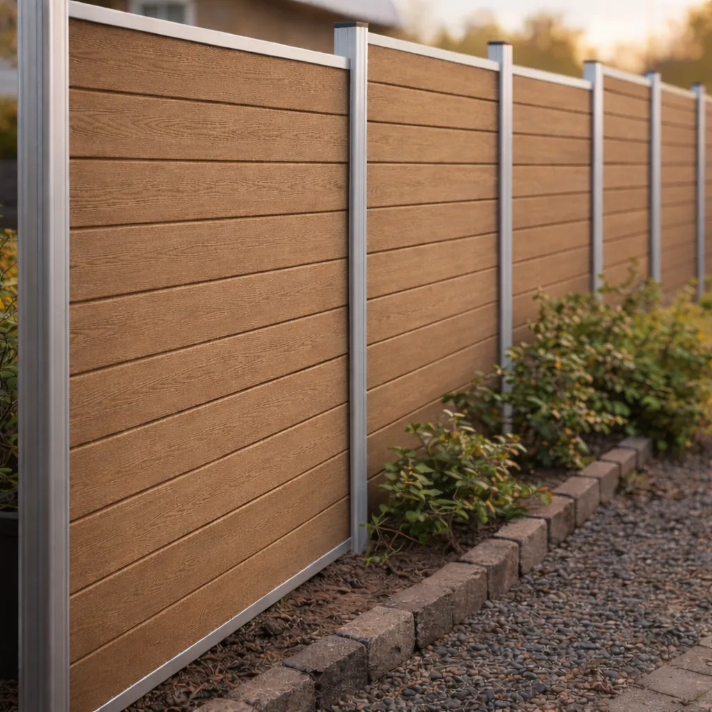 Milano komposithegn med aluminiumsstolper - Guldklasse Brun 165cm