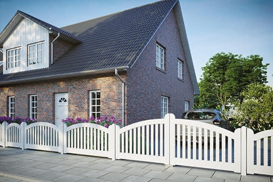 Norderney dobbeltlåge i hvid 300x90/80/120cm (BxH)